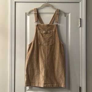 Tinseltown Camel Corduroy Skirtall Overalls